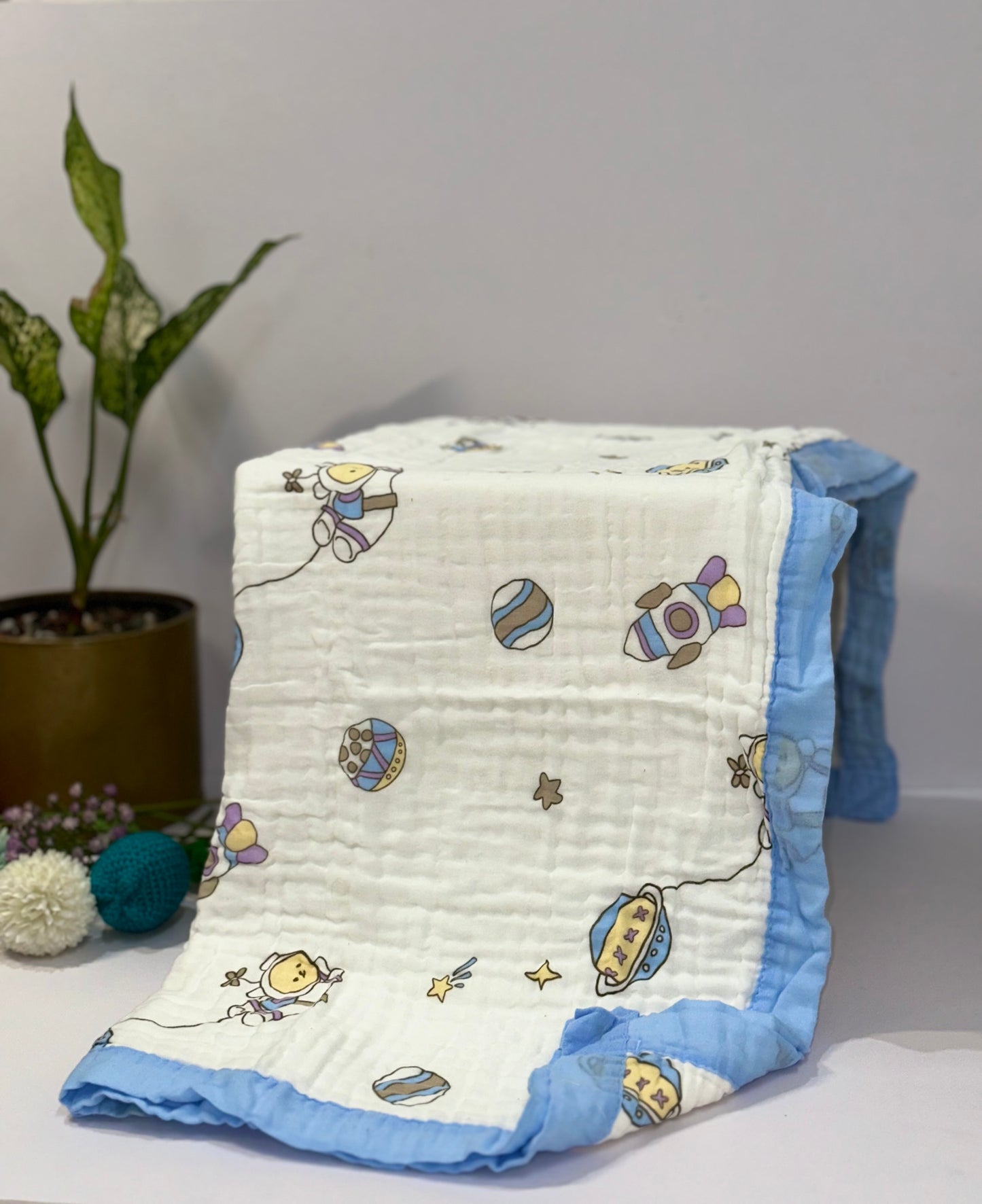 Muslin Cotton Dohar/Blanket - Astronaut