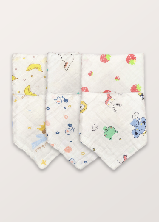 Muslin Cotton Bibs (Pack of 6)