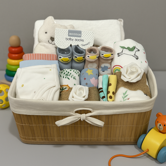 New Born Baby Gift Hamper | Baby Shower Gift Hamper | Baby Essential Clothes Set | Pack of 10 Items