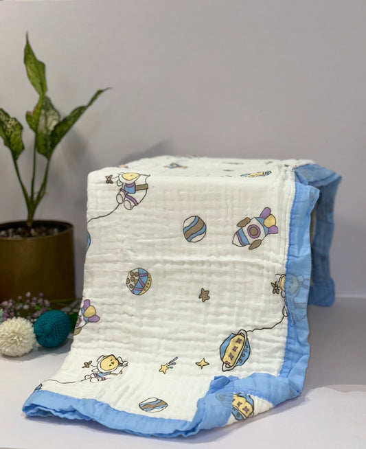 Muslin Cotton Dohar/Blanket - Astronaut