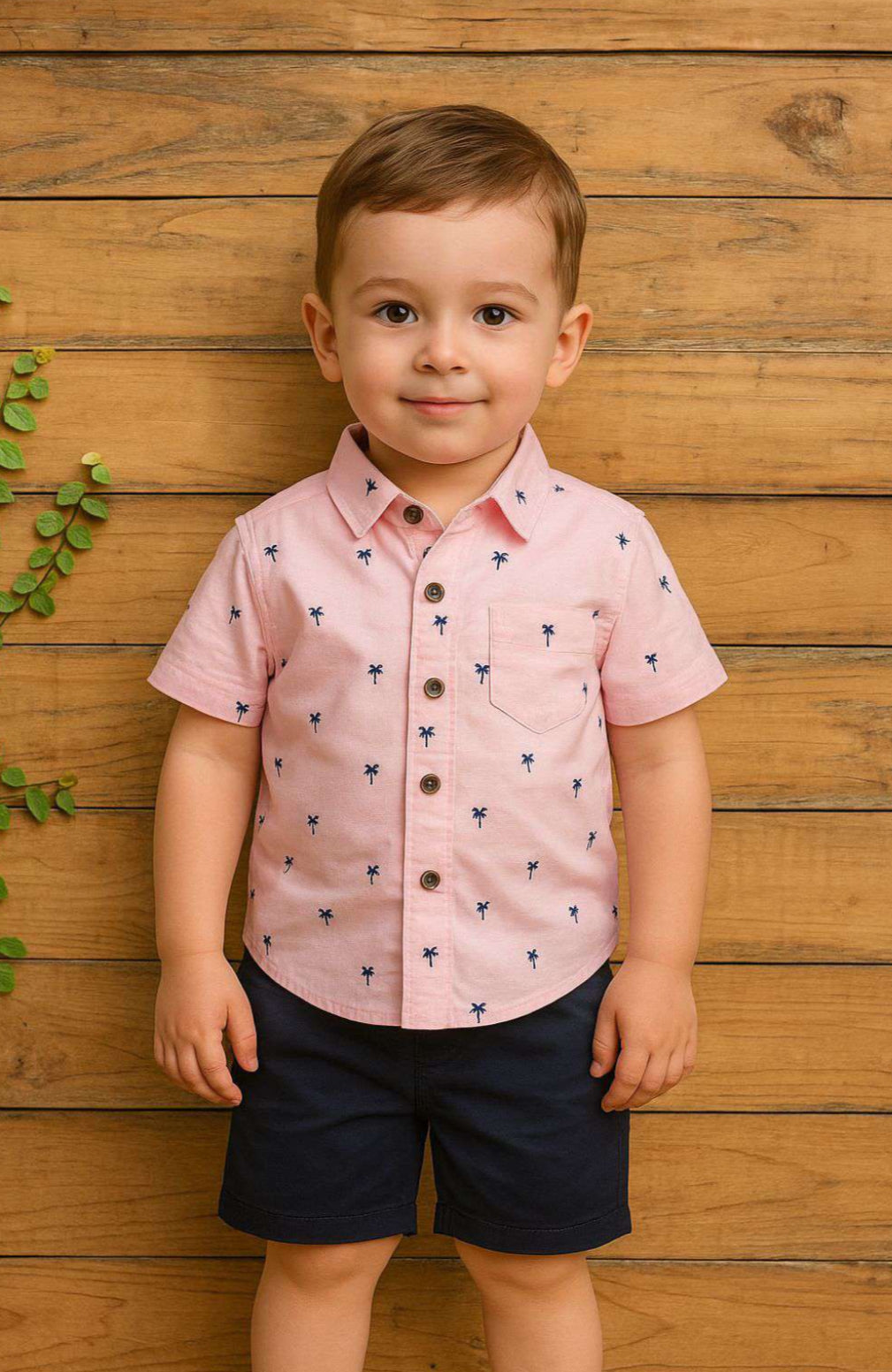 Shirt and Knicker Set for boys 1-4 Years (pink and black)