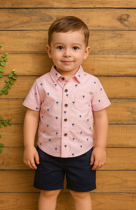 Shirt and Knicker Set for boys 1-4 Years (pink and black)